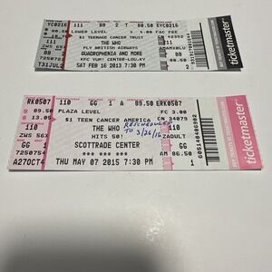The Who Concert Ticket Stub 2013 & 2015 Kentucky &‎ St. Louis
